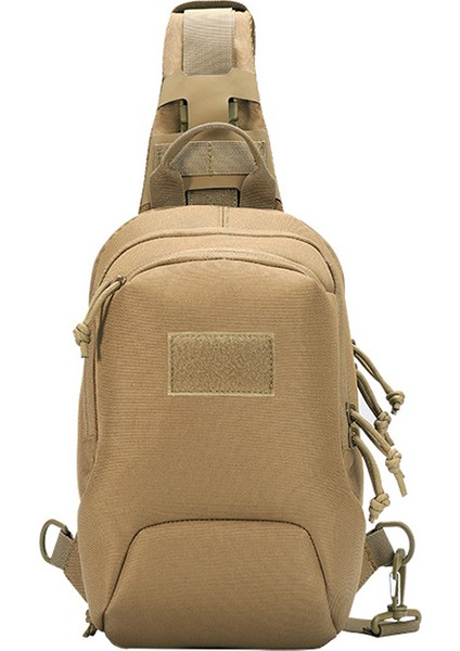 Tan Sabado Kamp Yürüyüş Açık Edc Crossbody Kılıf Paketi 600D Polyester Göğüs Çantası Omuz Erkekler Taktik Tek Kollu Çanta (Yurt Dışından)