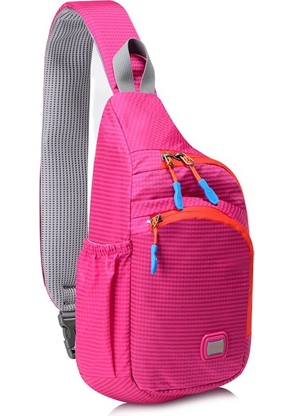 Gül Kırmızı 2023 Özel Çok Fonksiyonlu Yürüyüş Seyahat Dayanıklı Spor Tek Kollu Çanta Crossbody Göğüs Erkekler Messenger Sling Omuz Çantası (Yurt Dışından)
