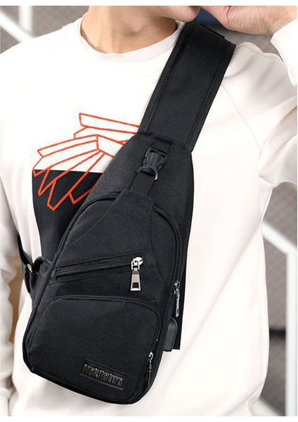 Siyah Yeni Çok Fonksiyonlu Telefon Fanny Paketi Spor Su Geçirmez Bel Çantaları Anti Hırsızlık USB Sling Crossbody Çanta Göğüs Çantası Erkekler Için (Yurt Dışından)