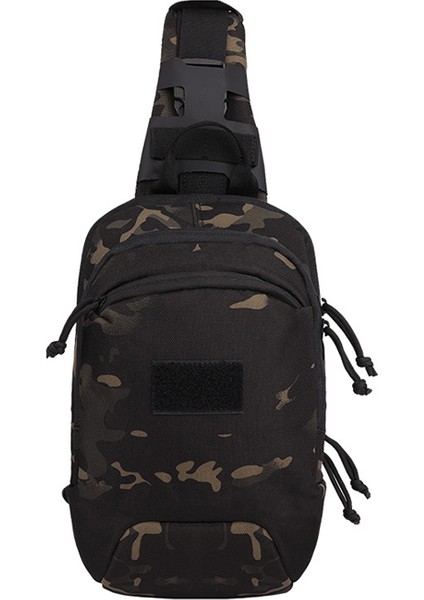 Siyah Cp Sabado Kamp Yürüyüş Açık Edc Crossbody Kılıf Paketi 600D Polyester Göğüs Çanta Omuz Erkekler Taktik Tek Kollu Çanta (Yurt Dışından)