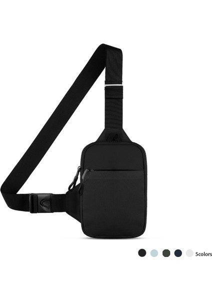 Siyah Özel Logo Mini Tek Omuz Çantası Küçük Kare Açık Telefon Crossbody Messenger Tek Kollu Çanta Erkekler Için Spor Erkek Göğüs Çantası (Yurt Dışından)