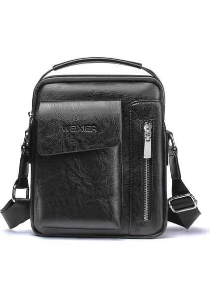 Siyah Erkek El Tipi Çapraz Vücut Çanta Rahat Japon Tarzı Erkek Çapraz Vücut Çanta Iş Adamı Çantası (Yurt Dışından)