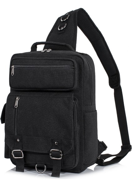 Siyah Mingyu Yeni Trendy Pu Deri Anti Hırsızlık Crossbody Omuzdan Askili Çanta Su Geçirmez Göğüs Çanta Çok Fonksiyonlu Tek Kollu Çanta Erkekler Için (Yurt Dışından)