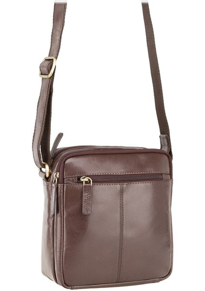 Bordo Özel Koyu Kahverengi Çanta Erkekler Için Crossbody Telefonu Çanta Deri Messenger Vintage Çılgın At Deri Sling Çapraz Vücut Çanta (Yurt Dışından)