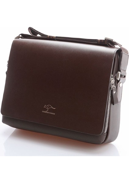 Yatay Kahverengi Küçük Boy Erkek Iş Omuz Çantası Rahat Erkek Çantası Dikey Crossbody Iş Sırt Çantası (Yurt Dışından)