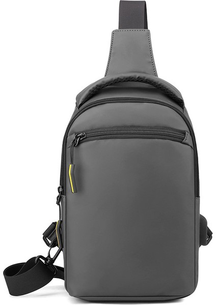 Gösterildiği Gibi 2 Yüksek Kaliteli Özel Logo Su Geçirmez Çapraz Vücut Sling Omuz USB Erkekler Messenger Crossbody Göğüs Çantası (Yurt Dışından)