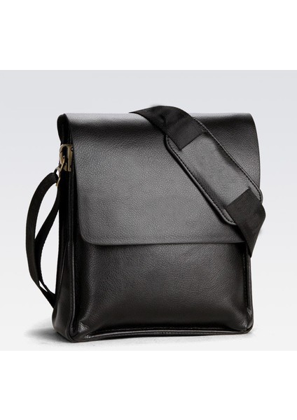 Siyah 2023 Sınır Ötesi Dış Ticaret Yeni Erkek Omuz Çantası Rahat Crossbody Iş Belgesi Erkek Çantası (Yurt Dışından)