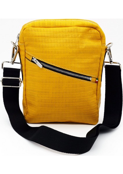 Gece Mavisi Deri Kayış Crossbody Omuz Askısı Küçük Flap El Çantaları Gerçek Inek Deri Unisex El Çantaları Perçin Moda Erkek Çantaları (Yurt Dışından)