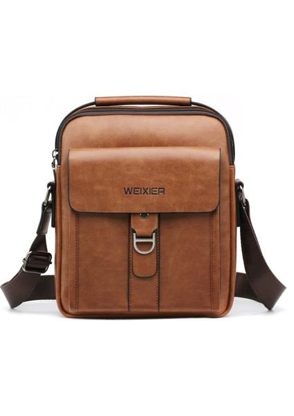 Açık Kahverengi Erkek Çantası Gençlik Kore Versiyonu Erkek Çantası Açık Çapraz Sırt Çantası Eğlence Sporları Bir Omuz Crossbody Çanta Trendi (Yurt Dışından)