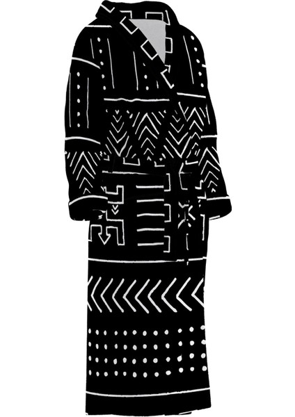 Dark Aztec - Etnik Desenli Bornoz
