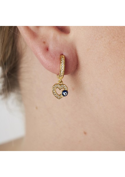 Nazarlı Kalp Küpeleri modelleri