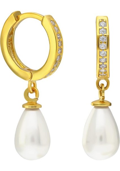 Incili Damlalı Küpeler