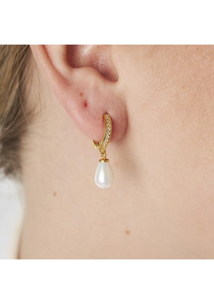 Incili Damlalı Küpeler modelleri