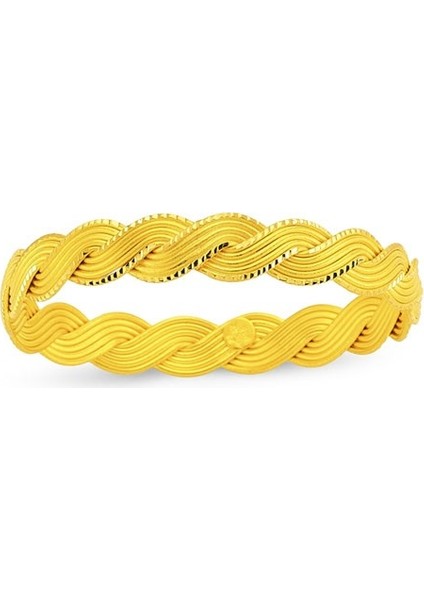 22 Ayar Geniş Saç Örgüsü 35 gr Bilezik - BLK6616