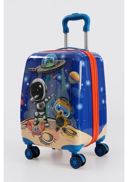 5254 Astronat Çocuk Valizi Mavi
