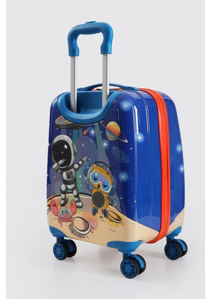 5254 Astronat Çocuk Valizi Mavi