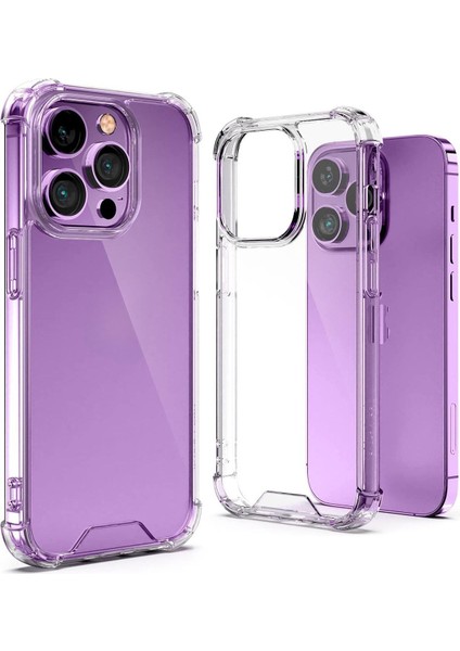 iPhone 14 Pro Max Uyumlu Şeffaf Silikon Kılıf Darbe Önleyici Köşe ve Kamera Korumalı Yüksek Koruma