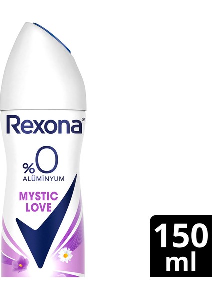 Kadın Sprey Deodorant Mystic Love %0 Alüminyum 150 ml