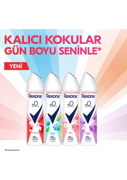 Kadın Sprey Deodorant Mystic Love %0 Alüminyum 150 ml