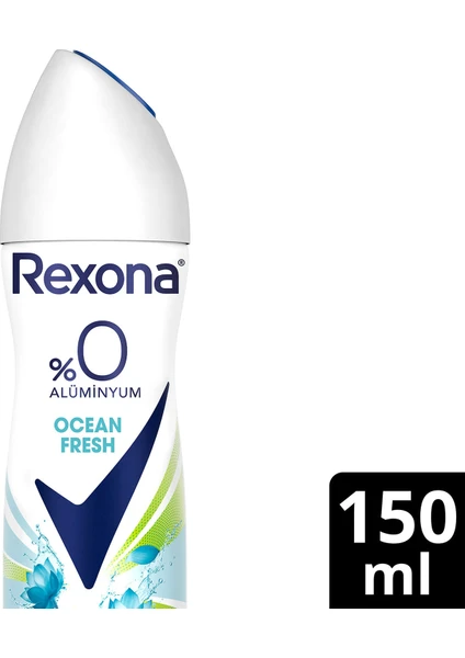 Kadın Sprey Deodorant Ocean Fresh %0 Alüminyum 150 ml