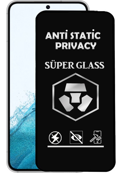 Samsung Galaxy S22 Tam Kaplayan Anti Statik Hayalet Süper Cam Ekran Koruyucu