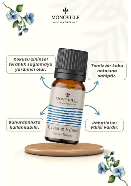 Okyanus Esintisi Uçucu Yağ Karışımı 10 ml %100 Doğal (Ocean Breeze Essantial Oil Blend)