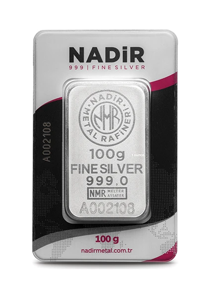 Nadir Gold 100 Gram Gümüş Külçe