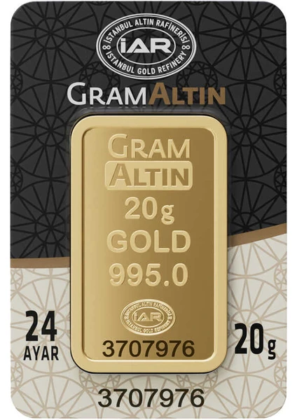 20 gr 24 Ayar Gram Külçe Altın