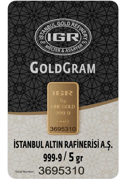 5 gr 999.9 IAR Gram Külçe Altın