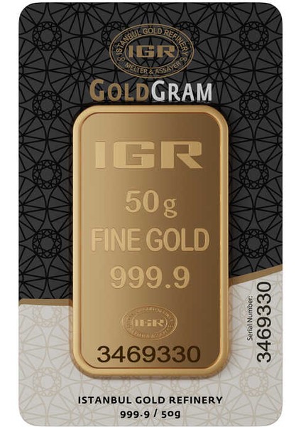 50 gr 999.9 IAR Gram Külçe Altın