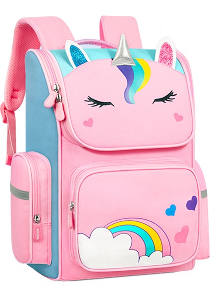 Çocuk Okul Çantası Tek Boynuzlu At Okul Çantası Ilkokul Sırt Çantası (Yurt Dışından)