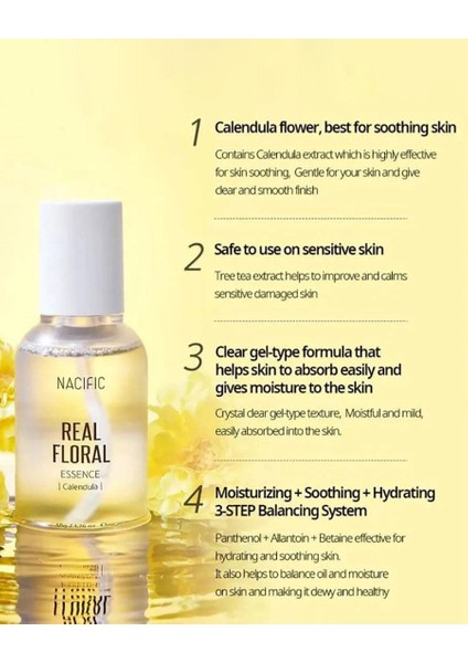 Real Floral Essence Calendula - Yatıştırıcı ve Nemlendirici Serum 50 gr