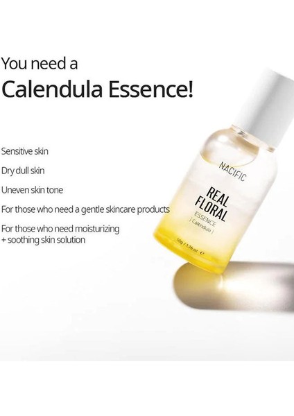 Real Floral Essence Calendula - Yatıştırıcı ve Nemlendirici Serum 50 gr