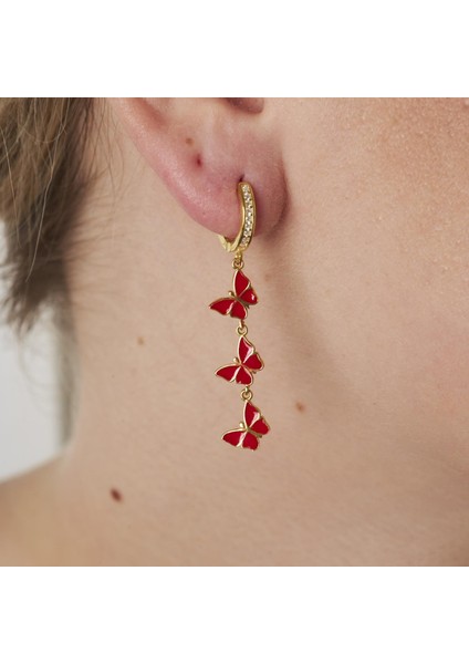 Sıralı Kelebek Küpeleri modelleri