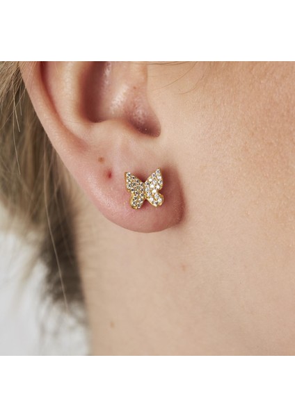 Taşlı Kelebek Küpeleri modelleri