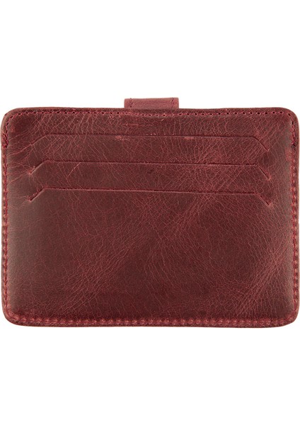Hakiki Deri Kartlık Bordo K561-06