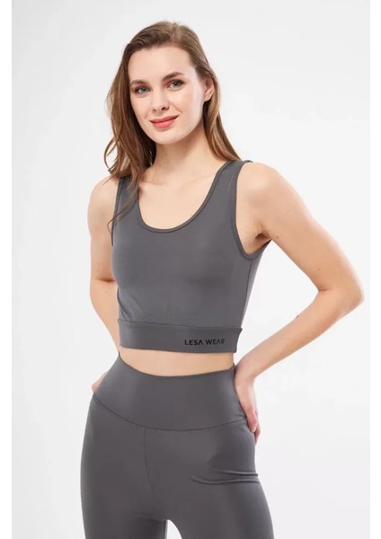 Kolsuz Dalgiç Baskılı Crop - Füme modelleri