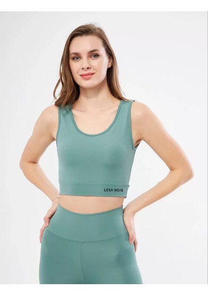 Kolsuz Dalgiç Baskılı Crop - Buz Mavisi fiyatları