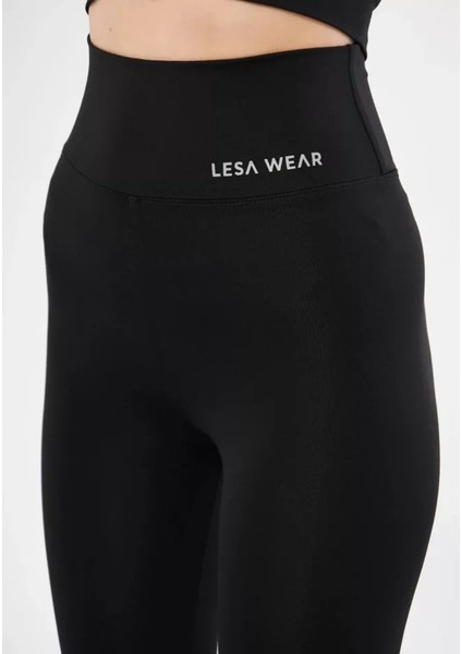 Dalgıç Yüksel Bel Baskılı Tayt - Siyah modelleri