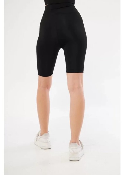 Yüksel Bel Dalgıç Biker Şort - Siyah fırsatları