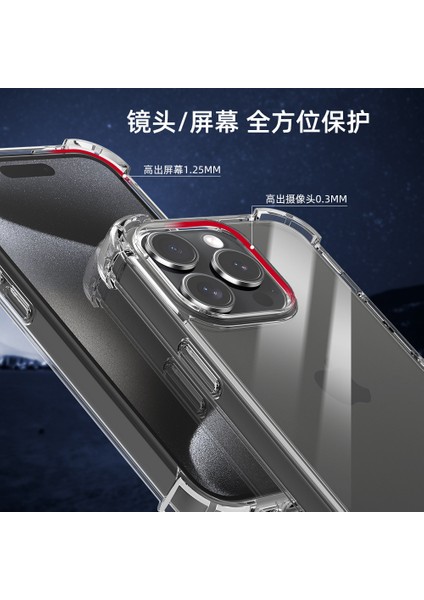 iPhone 15 Pro Uyumlu Şeffaf Silikon Kılıf Darbe Önleyici Köşe ve Kamera Korumalı Yüksek Koruma modelleri
