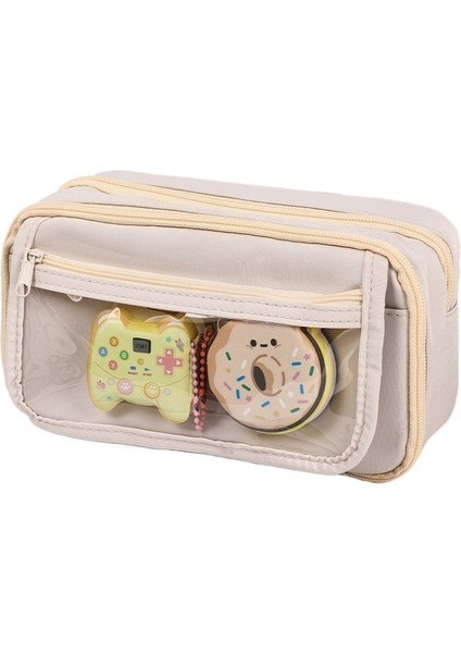 Yeni Şeffaf Kalem Çantası Dokuz Katmanlı Panda Kalem Çantası Ins Tarzı Kalem Çantası Yüksek Görünümlü Erkek ve Kadın Ilk ve Orta Okul Öğrenci Kırtasiye Çantası (Yurt Dışından)