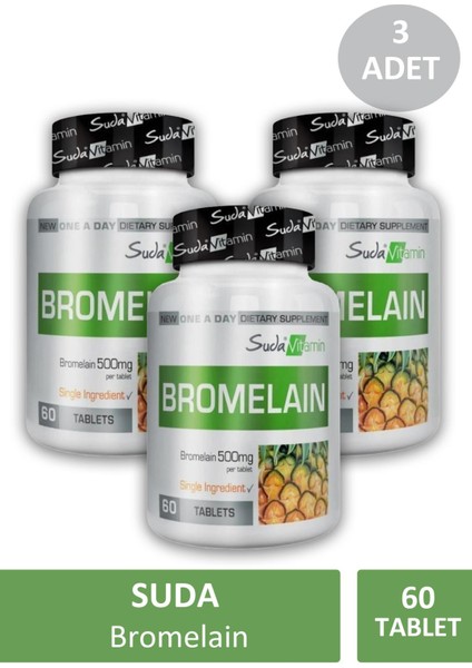 Bromelain 60 Tablet X 3 Adet