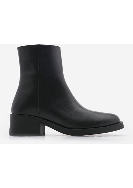 Kadın Fermuarlı Topuklu Günlük Bot Huna Siyah modelleri