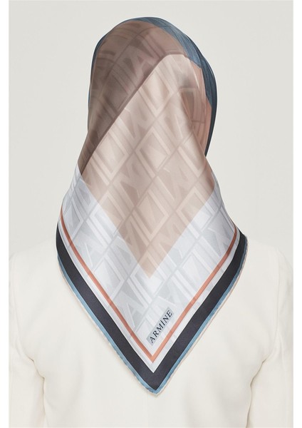 İpek Eşarp Nostalji - 8516-31 Lacivert Mavi Twill fırsatları