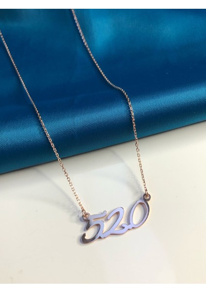 520 Acil Para Sekansı Rose Renk 925 Ayar Gümüş Sevgiliye Eşe Arkadaşa Hediye Kolye