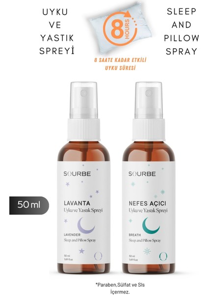 Lavanta Uyku ve Yastık Spreyi Sleep And Pıllow Spray Doğal 50 ml