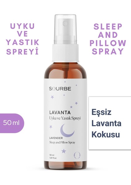 Lavanta Uyku ve Yastık Spreyi Lavender Sleep And Pıllow Spray Doğal Lavanta 50 ml