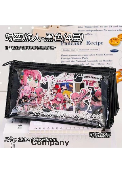 Çift Taraflı Şeffaf Kalem Kutusu, Çok Fonksiyonlu Saklama Çantası, Öğrenciler Için Taşınabilir Kalem Kutusu (Yurt Dışından)