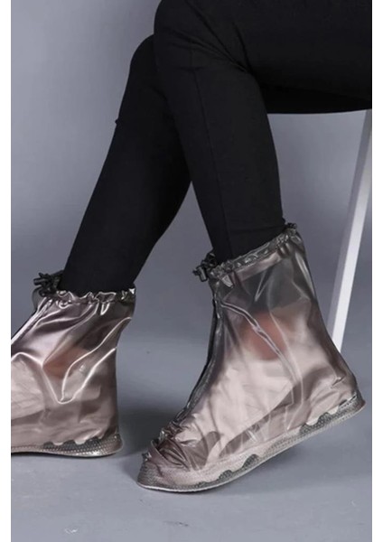 M Silikon Yağmur Koruyucu Ayakkabı Kılıfı Kaymaz Su Kir Geçirmez Pembe M fırsatları